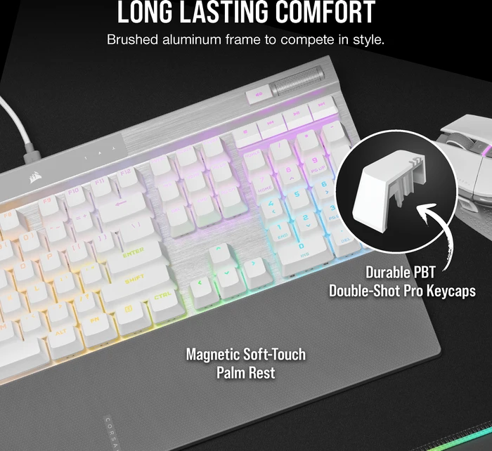Corsair Gaming K70 RGB PRO, weiß, Corsair OPX, USB, DE