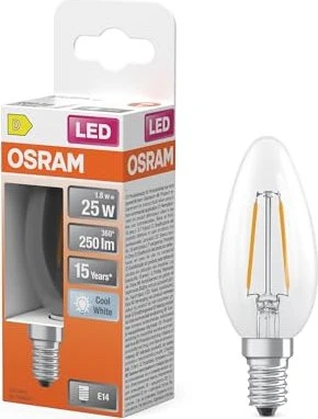 Osram Ledvance LED Retrofit Star Classic B 25 Filament 1.8W/840 E14 klar