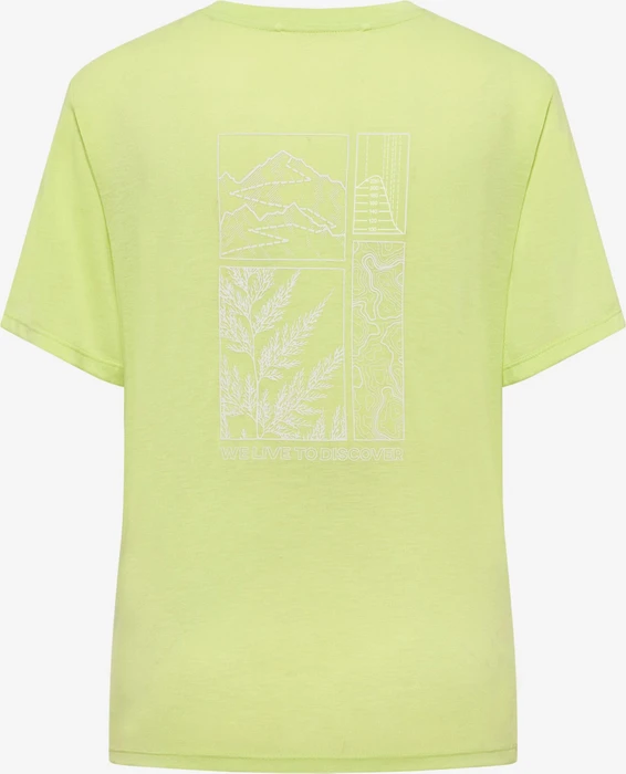 Jack Wolfskin Vonnan Graphic Funktionsshirt kurzarm explore cool matcha (Damen)