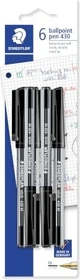 Staedtler Stick 430 Kugelschreiber schwarz, 6er-Pack