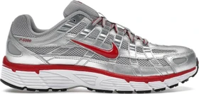 Nike P-6000 metallic silver/flat silver/cool grey/gym red (Herren)