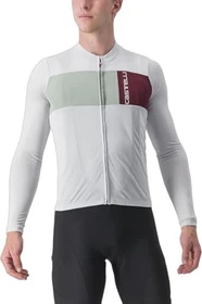 Castelli Prologo 7 Trikot langarm silver gray/defender green/bordeaux (Herren)
