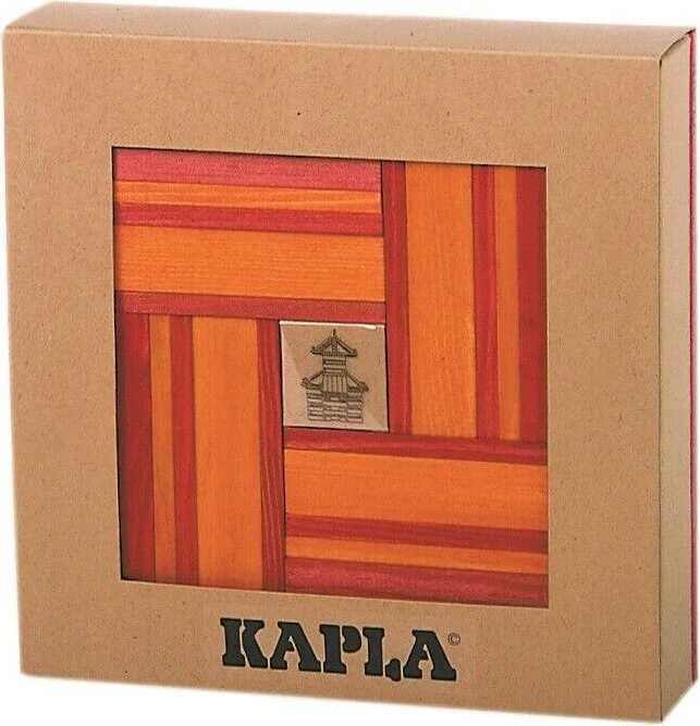 Kapla Box + Kunstbuch rot/orange, 40-tlg.