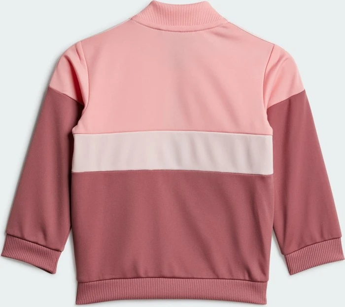 adidas Tiberio 3-Streifen Colorblock Shiny Trainingsanzug semi pink spark/sandy pink/preloved crimson (Junior)