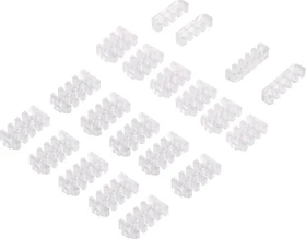 SilverStone PP09 Kabelkamm Set, transparent, 20er-Pack