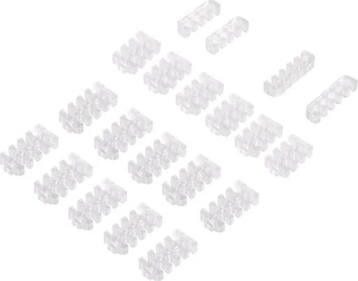 SilverStone PP09 Kabelkamm Set, transparent, 20er-Pack
