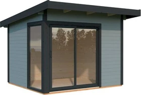 Palmako Andrea 7.5m² Slide Plus Gartenhaus hellgrau/anthrazit