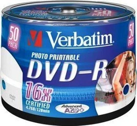 Verbatim DVD-R 4.7GB, 16x, 50er Spindel, printable