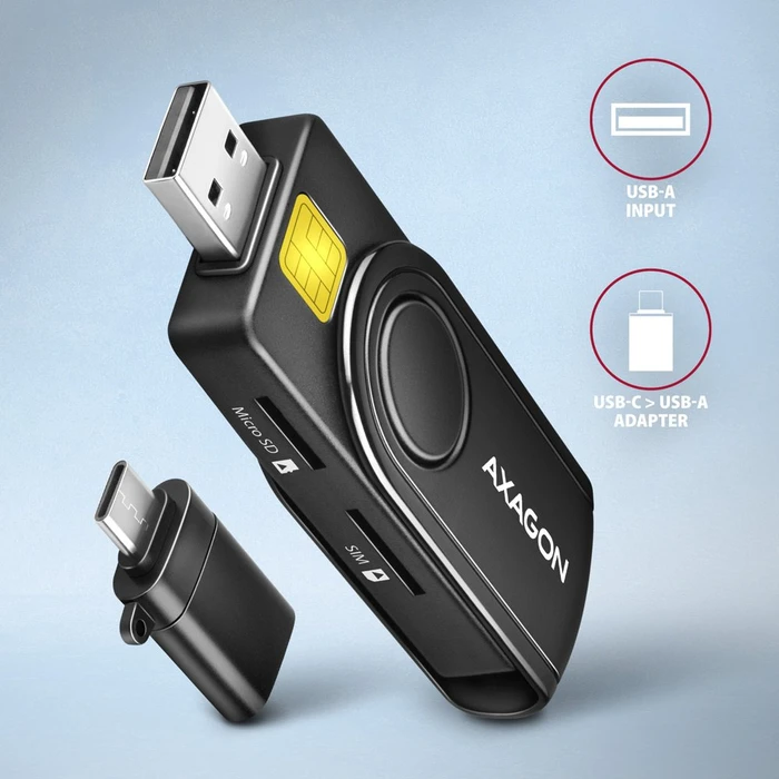Axagon Smartcard Multi-Slot-Cardreader, USB-A 2.0 [Stecker]