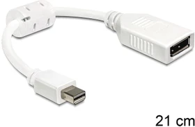 DeLOCK Mini DisplayPort [Stecker]/DisplayPort [Buchse] Adapter weiß (65427)