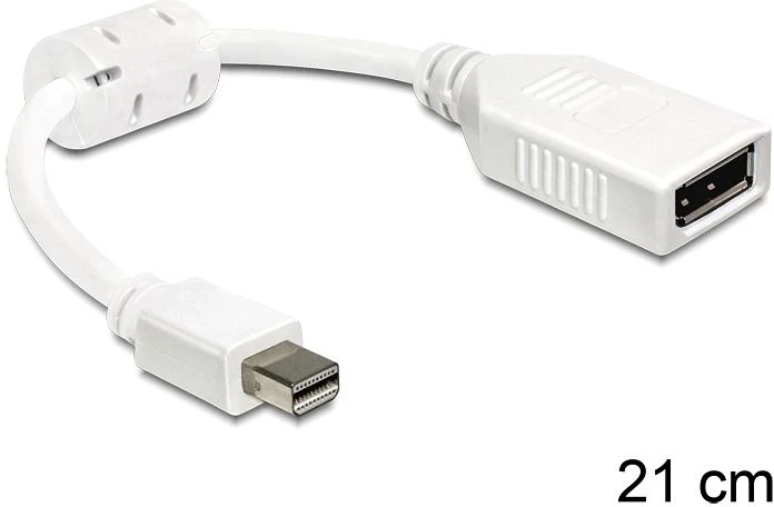 DeLOCK Mini DisplayPort [Stecker]/DisplayPort [Buchse] Adapter weiß