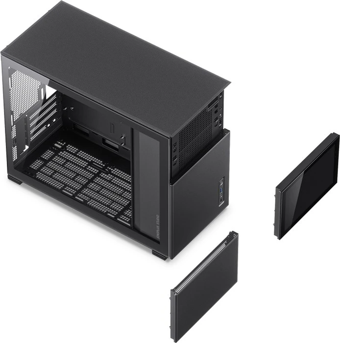 Jonsbo D31 Mesh Screen Black, schwarz, Glasfenster