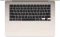 Apple MacBook Air 15", Starlight, M2 - 8 Core CPU / 10 Core GPU, 8GB RAM, 256GB SSD, DE [2023] Vorschaubild
