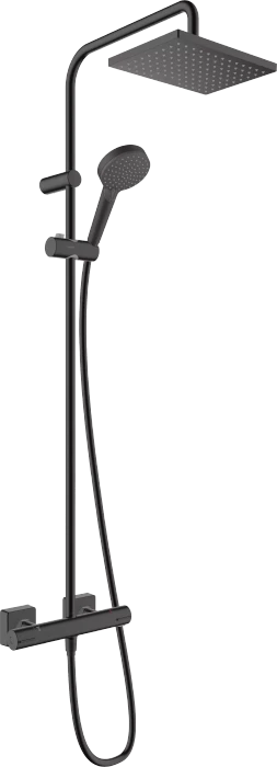 Hansgrohe Vernis Shape Showerpipe 230 1jet EcoSmart mit Thermostat mattschwarz