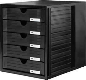 HAN Systembox Schubladenbox, 5 Schubladen, schwarz
