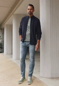 Street One Player Jeans soft greencast random wash (Herren)