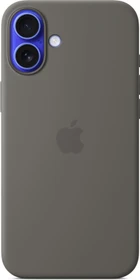Apple Silikon Case mit MagSafe für iPhone 16 Plus steingrau