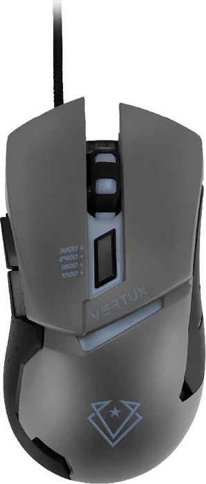 Vertux Dominator Ergonomic Gaming Mouse, grau, USB