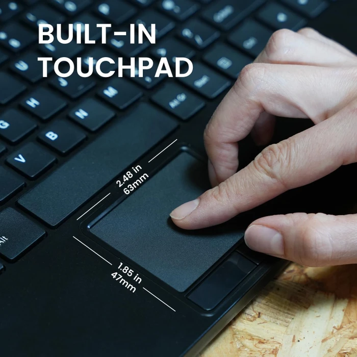 Perixx Periboard-534 Wired Compact Keyboard with Touchpad and USB Hubs, schwarz, USB, US