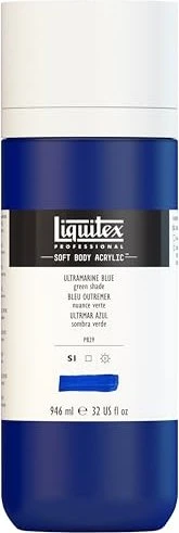 Liquitex Professional Soft Body Acrylic ultramarine blue green shade, 946ml
