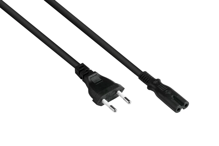 Good Connections Netzkabel Euro 8 auf Euro C7, schwarz, 0.5m