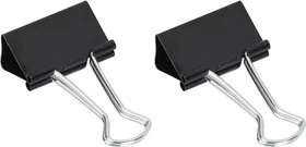 Wedo Mauly Foldback-Klemmer, schwarz, 12 Stück