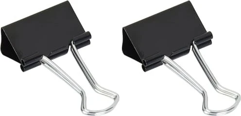Wedo Mauly Foldback-Klemmer, schwarz, 12 Stück