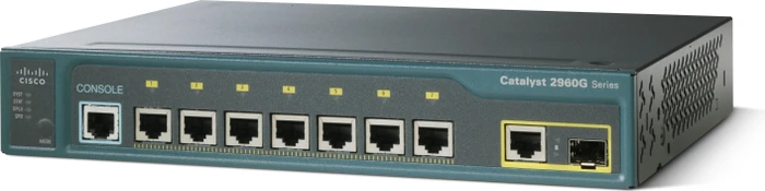 Cisco Catalyst 2960G LAN Base Desktop Gigabit Managed Switch, 7x RJ-45, 1x RJ-45/SFP
