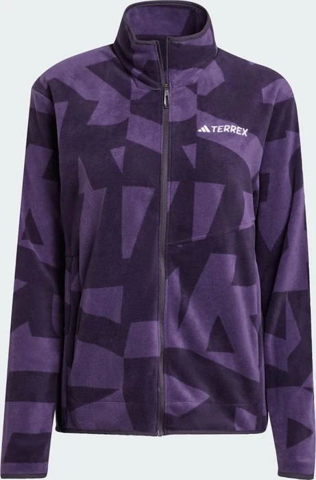 adidas Terrex Multi Printed Fleece Jacke aurora black/aurora plum (Damen)