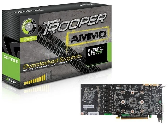 Point of View GeForce GTX 770 Trooper AMMO, 2GB GDDR5, 2x DVI, HDMI, DP