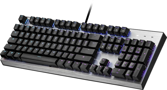 Cooler Master CK351, LEDs RGB, schwarz/silber, LK DarGo Optical BROWN, USB, DE