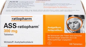 ASS-ratiopharm 300mg Tabletten, 100 Stück