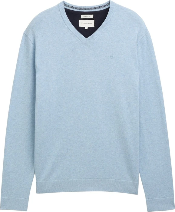 Tom Tailor Strickpullover mit V-Ausschnitt aus Baumwolle (Herren)