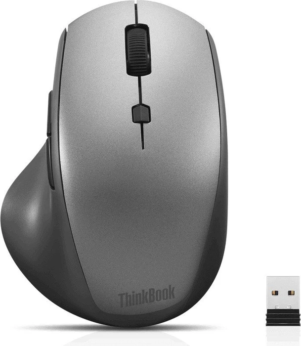 Lenovo ThinkBook Wireless Media Mouse grau, USB