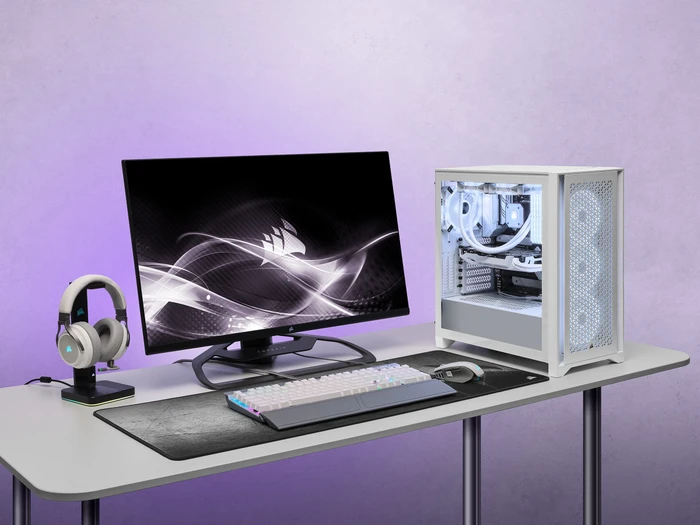 Corsair 4000D RGB Airflow QL Edition, weiß, Glasfenster