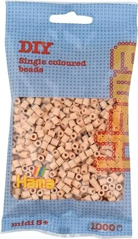 Hama midi Beutel mit Perlen 1000 Stück beige