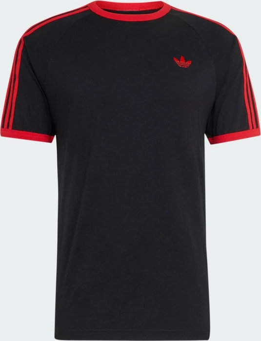 adidas 3-Streifen T-Shirt kurzarm black/vivid red (Herren)