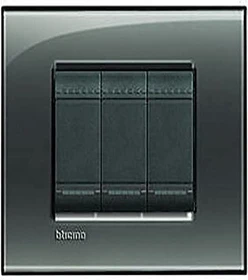Bticino Livinglight Abdeckrahmen 1-fach, rauchgrau