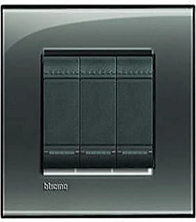 Bticino Livinglight Abdeckrahmen 1-fach, rauchgrau