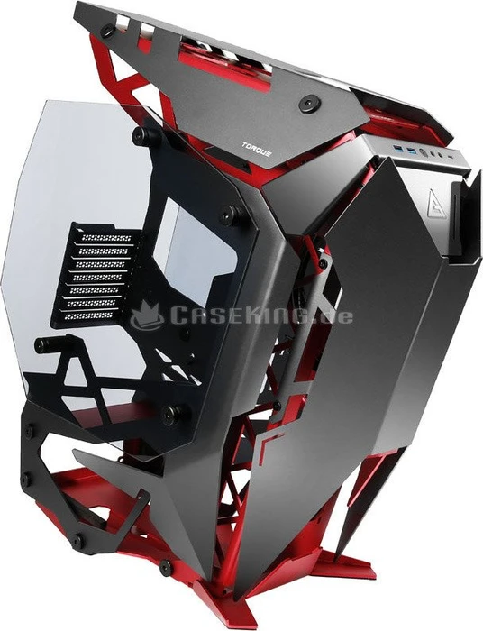 Antec Torque, anthrazit/rot, Glasfenster