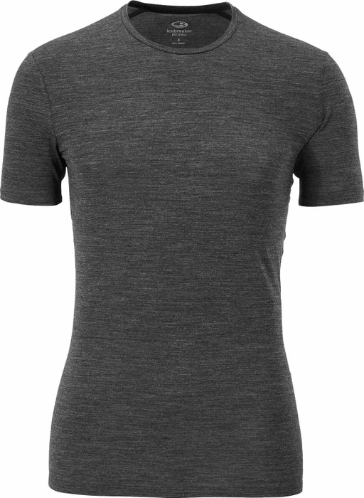 Icebreaker Anatomica Crewe Funktionsshirt kurzarm jet heather/black (Herren)