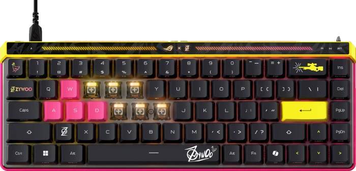 ASUS ROG Falchion Ace HFX, ZywOo Edition, PBT, ROG HFX Magnetic, USB, US