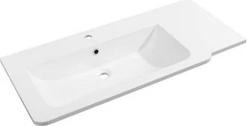 Fackelmann Luxor Gussmarmor Einbau-Waschbecken 100cm weiß