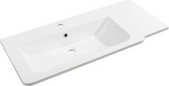 Fackelmann Luxor Gussmarmor Einbau-Waschbecken 100cm weiß