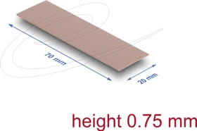 DeLOCK M.2 Non-Silicone Wärmeleitpad 70x20x1.75mm, 1 Stück