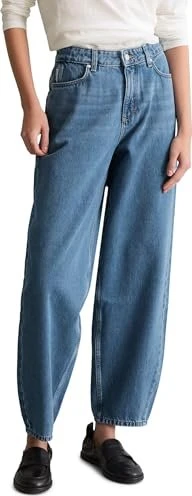 Marc O'Polo Stine Relaxed Barrel Cropped aus reiner Baumwolle Jeans medium blue (Damen)