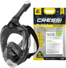 Cressi Bali Einglas-Schnorchelmaske schwarz/grau