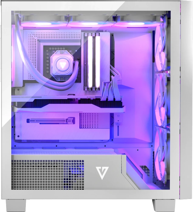 Modecom Volcano Perun Apex ARGB 3F White, Glasfenster