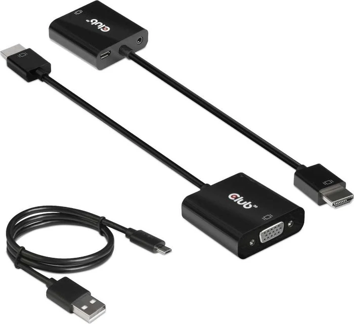 Club 3D aktiver Adapter HDMI 1.4 [Stecker] auf VGA [Buchse], 16cm