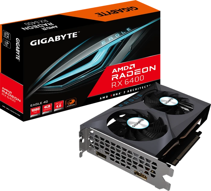 GIGABYTE Radeon RX 6400 Eagle 4G, 4GB GDDR6, HDMI, DP